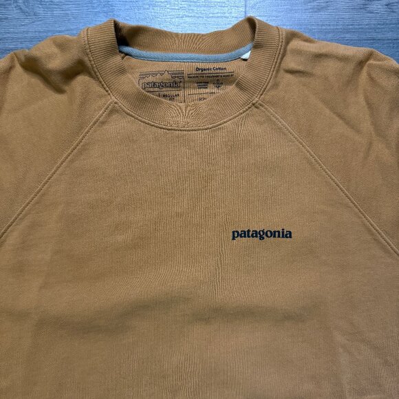 *NWOT Patagonia Men's P-6 Logo Organic Crew Sweatshirt - Brown - Picture 4 of 9